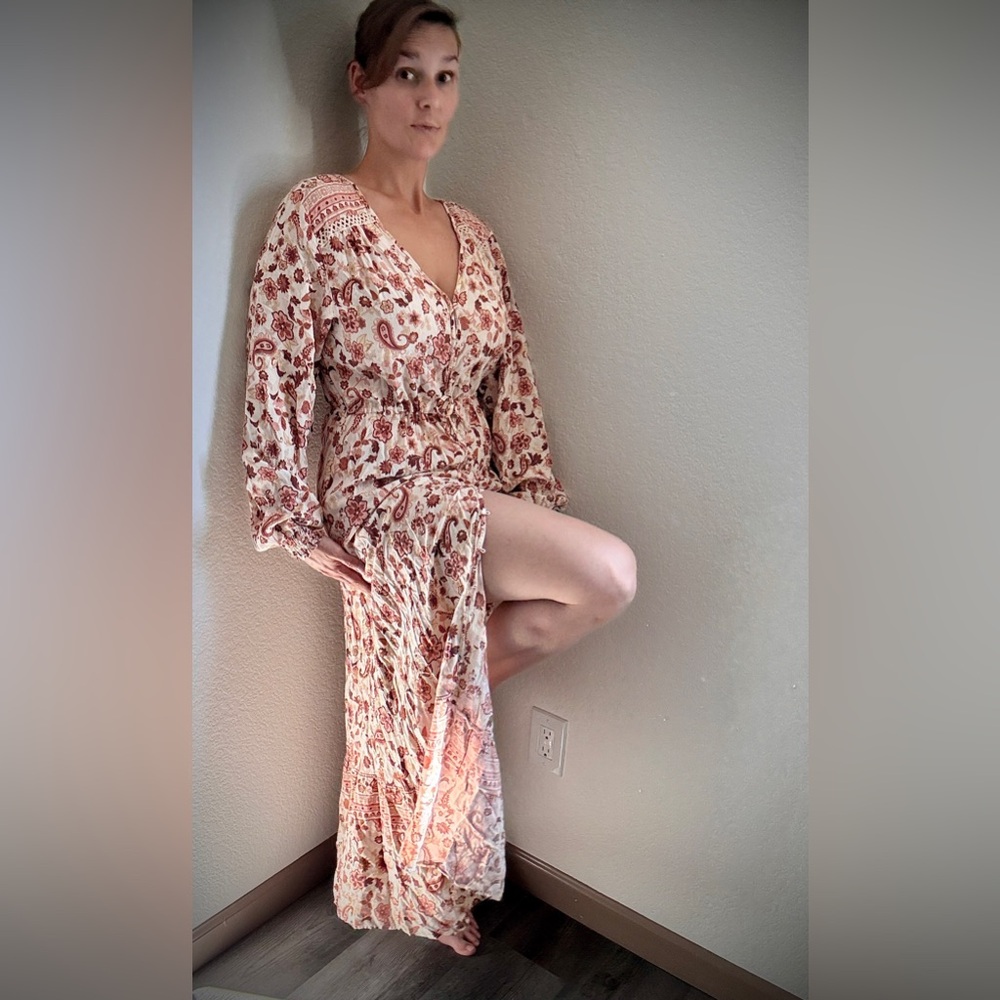 Rip Curl Desert Dawn Maxi Dress Floral Boho NEW Large